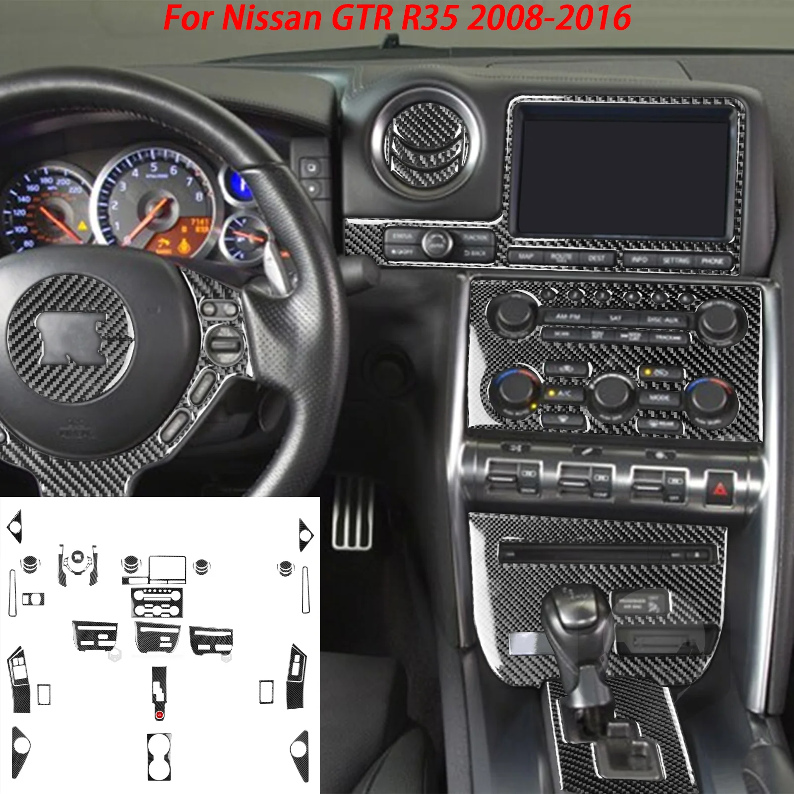For Nissan GTR R35 2008 2009 2010 2011 2012 2013 2014 2015 2016 Full Set Suit Real Carbon Fiber Sticker Car Interior Accessories
For Nissan GTR R35 2008 2009 2010 2011 2012 2013 2014 2015 2016 Full Set Suit Real Carbon Fiber Sticker Car Interior Accessories