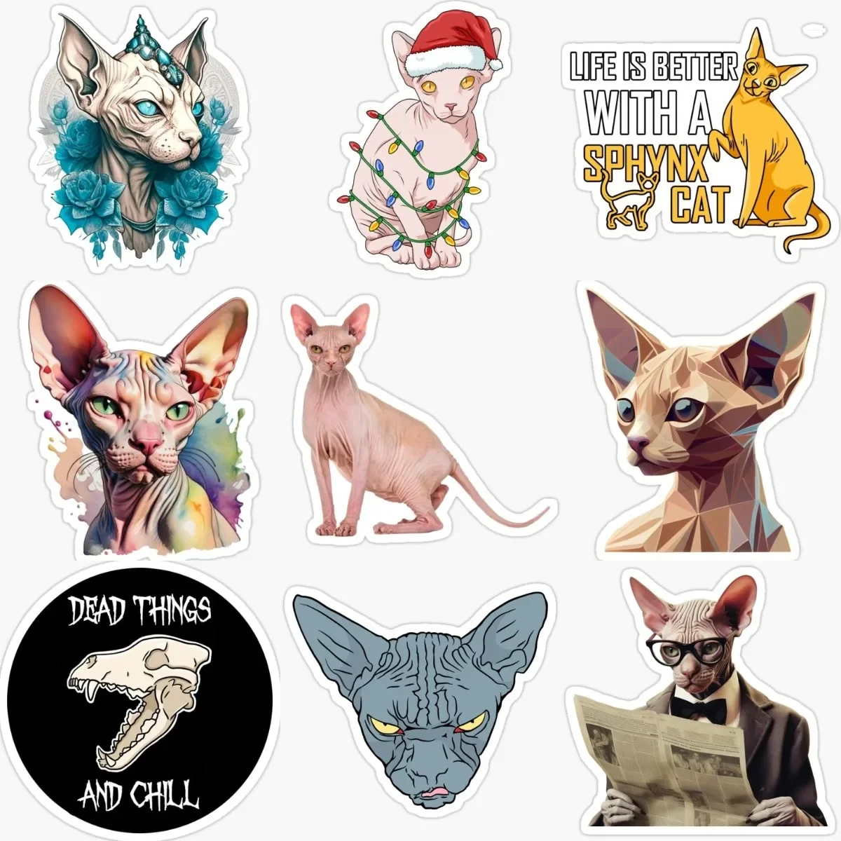 Canadian Hairless Cat Sphynx Cat Creative Pets PVC Stickers for Decorate Table Fridge Car Van Bicycle Wall Room Window Decal
Canadian Hairless Cat Sphynx Cat Creative Pets PVC Stickers for Decorate Table Fridge Car Van Bicycle Wall Room Window Decal
