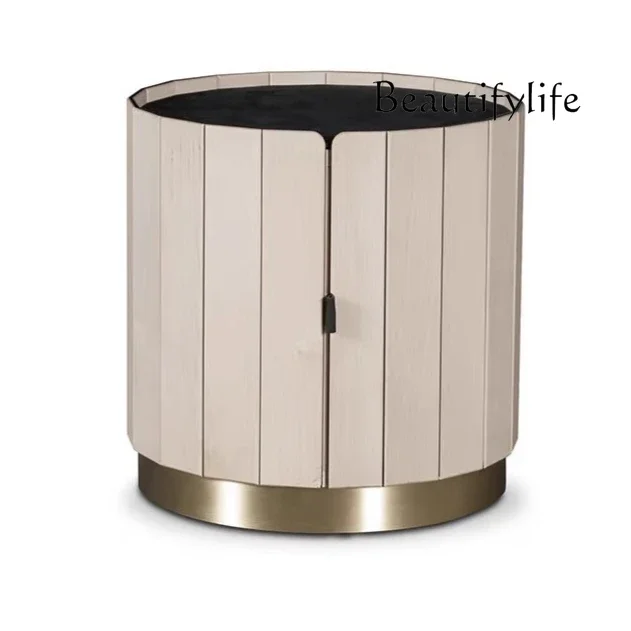 Round bedside table Small side table Light luxury Simple modern Italian minimalist leather storage cabinet Bedside table
Round bedside table Small side table Light luxury Simple modern Italian minimalist leather storage cabinet Bedside table