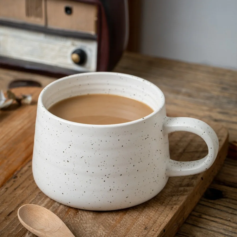 Nordic Sesame Glazed Coffee Cup Simple Ceramic Mug Breakfast Milk Mug Spoon with Lid Retro Large Capacity Oatmeal Cups
Nordic Sesame Glazed Coffee Cup Simple Ceramic Mug Breakfast Milk Mug Spoon with Lid Retro Large Capacity Oatmeal Cups