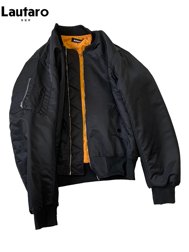 Lautaro Autumn Winter Black Short Warm Bomber Jacket Men with Back Many Zippers Luxury Designer Heavy Industry Emo Clothes 2025
Lautaro Autumn Winter Black Short Warm Bomber Jacket Men with Back Many Zippers Luxury Designer Heavy Industry Emo Clothes 2025