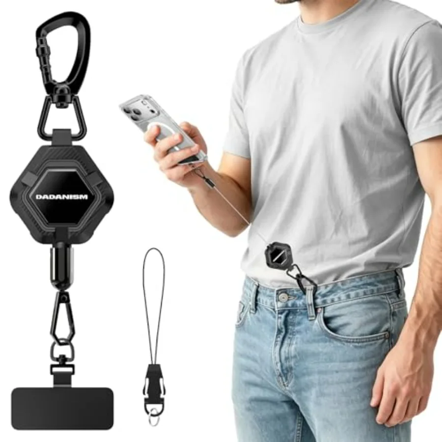 Anti-Theft Phone Tether, Universal Phone Lanyard Retractable Steel Line Cell Phone Strap with Heavy-Duty Carabiner and 360° Rot
Anti-Theft Phone Tether, Universal Phone Lanyard Retractable Steel Line Cell Phone Strap with Heavy-Duty Carabiner and 360° Rot