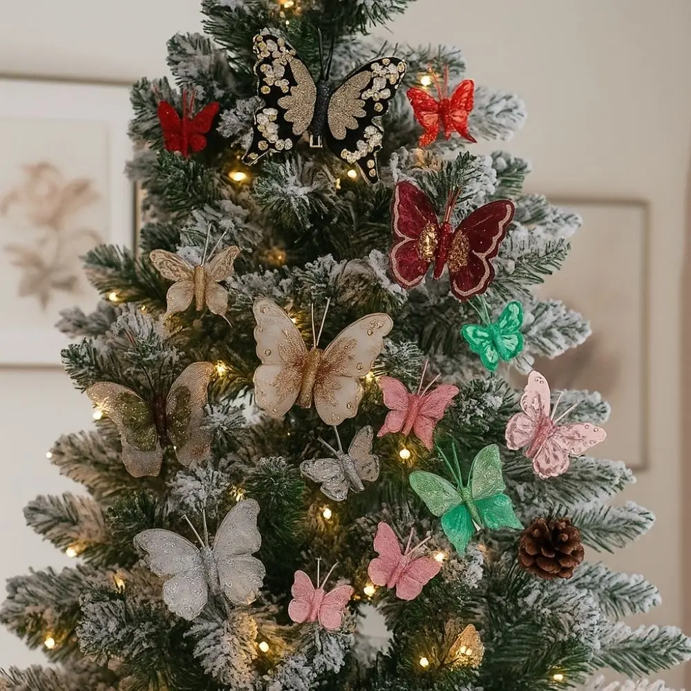 5-7cm Butterfly Christmas Decoration Colorful Plastic Feather Simulation Butterfly Pendant with Clip Handmade
5-7cm Butterfly Christmas Decoration Colorful Plastic Feather Simulation Butterfly Pendant with Clip Handmade