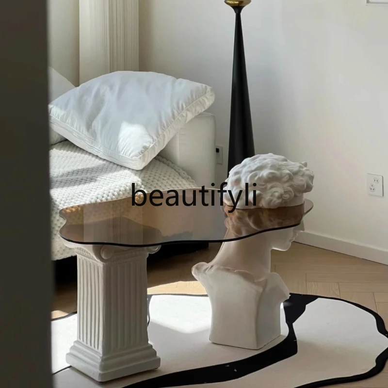 Modern simple light luxury art coffee table room living room household small apartment coffee table
Modern simple light luxury art coffee table room living room household small apartment coffee table