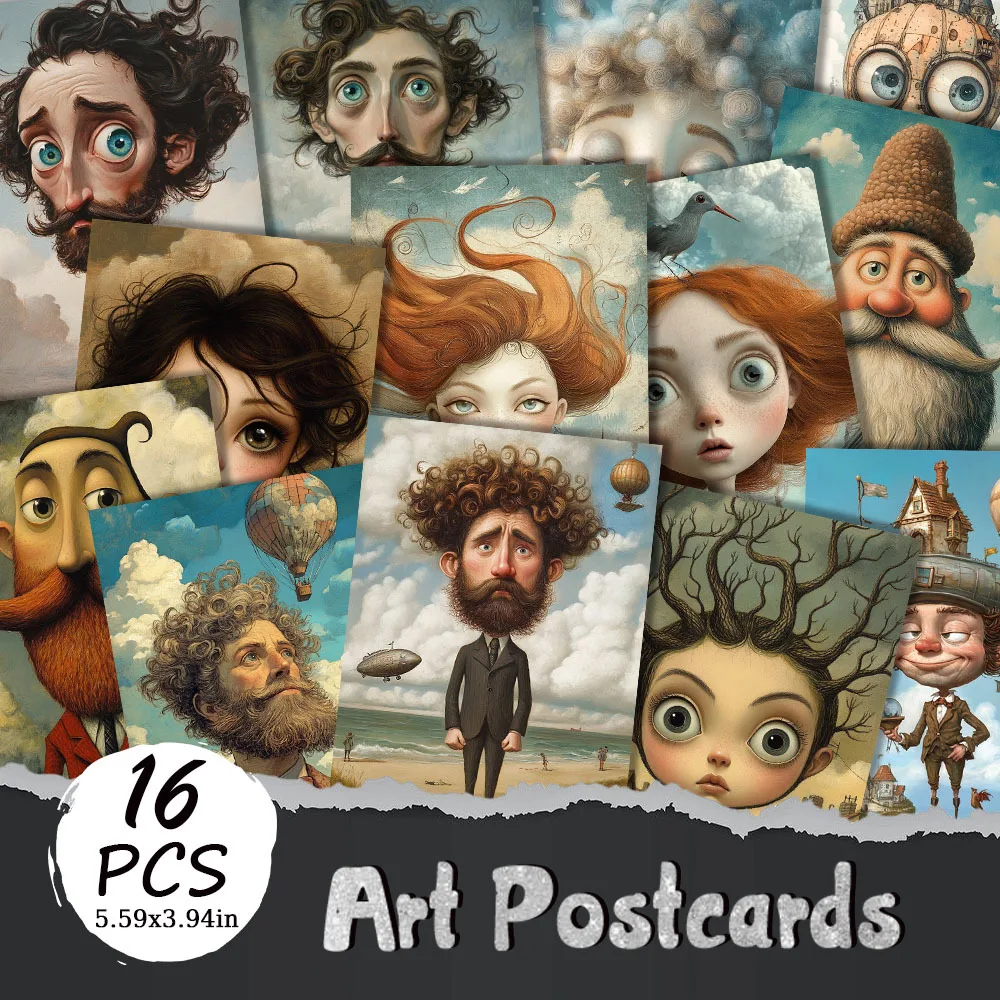 16pcs, surrealist postcards, New Year gifts, Christmas gifts, living room decoration, bedroom decoration, high-quality cardstock
16pcs, surrealist postcards, New Year gifts, Christmas gifts, living room decoration, bedroom decoration, high-quality cardstock