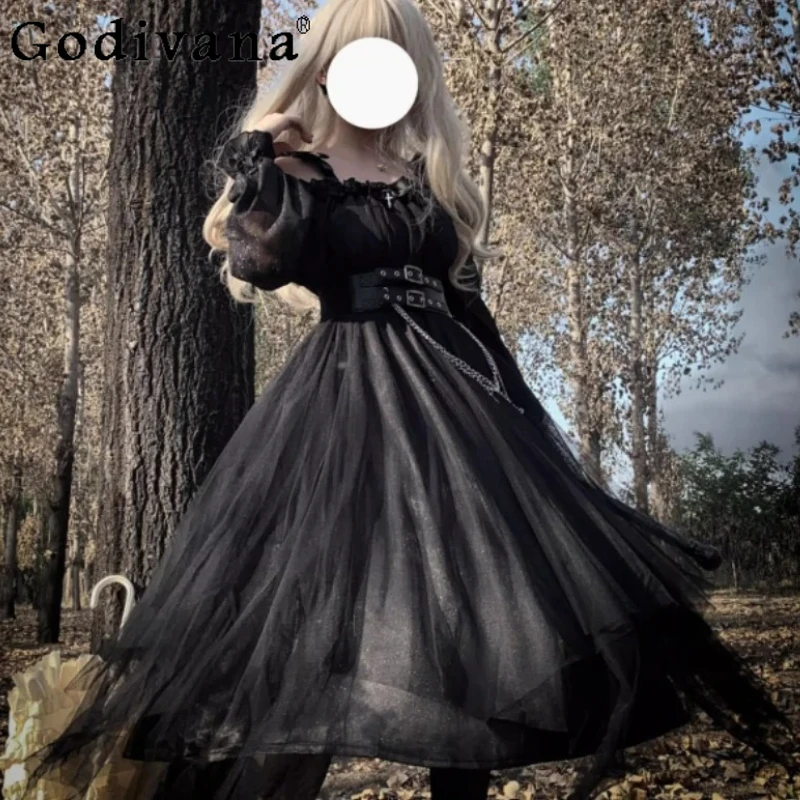 Large Size Spring New Goth Lolita Halloween Christmas Dress Dark Girls Fashion High Waist A-line Long Sleeve Slash Neck Dresses
Large Size Spring New Goth Lolita Halloween Christmas Dress Dark Girls Fashion High Waist A-line Long Sleeve Slash Neck Dresses