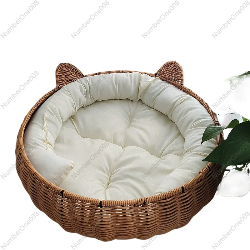 Универсальный ивовый кошачий лоток для всех сезонов, влагостойкий, съемный, моющийся, ротанговый питомник для домашних животных
Универсальный ивовый кошачий лоток для всех сезонов, влагостойкий, съемный, моющийся, ротанговый питомник для домашних животных