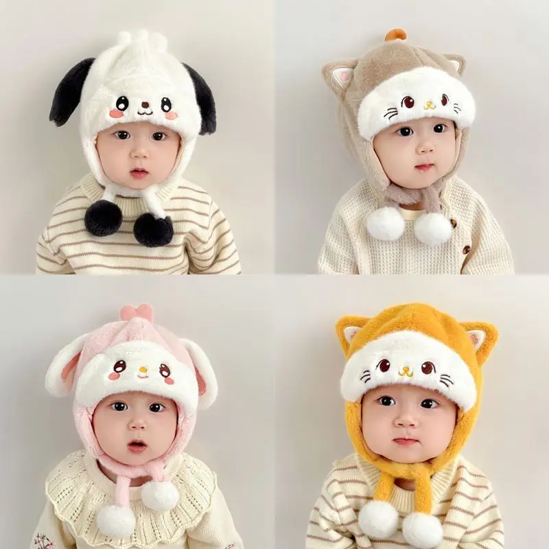 Cute Cartoon Plush Pullover Cap Winter Warm Baby Ear Protection Hat 5-24Months Boy Girl Thermal Headgear Bonnet Children Beanies 
Cute Cartoon Plush Pullover Cap Winter Warm Baby Ear Protection Hat 5-24Months Boy Girl Thermal Headgear Bonnet Children Beanies