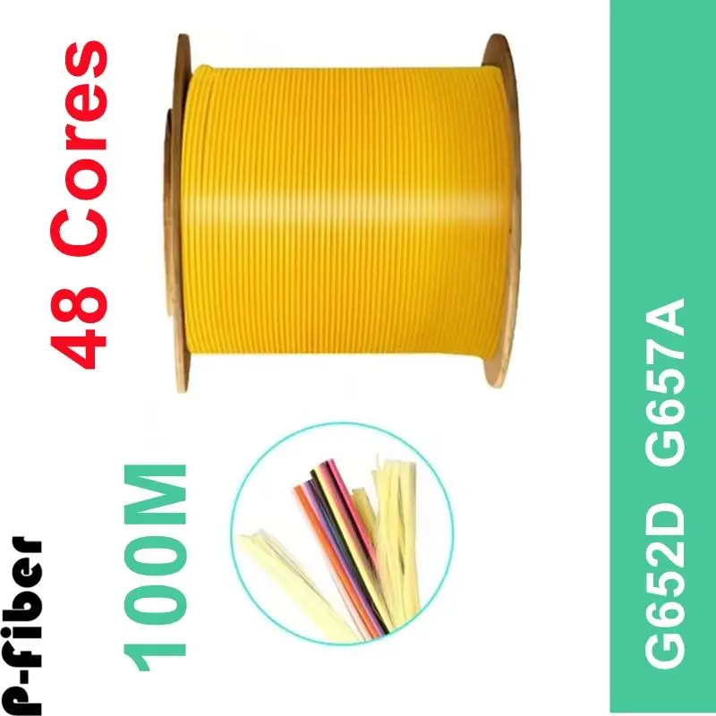 48 cores bundle optical fiber cable 100mtr SM G652D G657A indoor cable single mode flexible yellow 48Core 48C
48 cores bundle optical fiber cable 100mtr SM G652D G657A indoor cable single mode flexible yellow 48Core 48C
