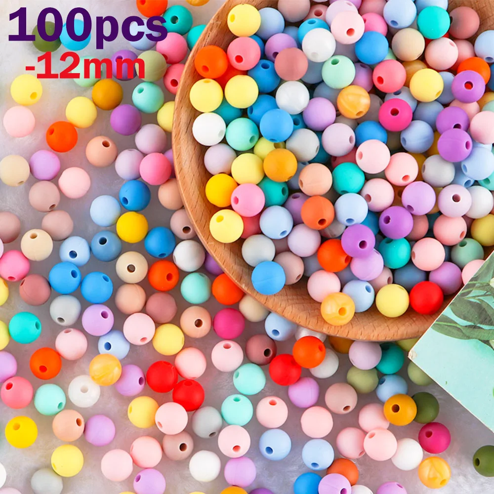 Sunrony 100Pcs 12mm Round Silicone Beads For Jewelry Making Bulk DIY Baby Pacifier Chain Bracelet Necklace Jewelry Accessories
Sunrony 100Pcs 12mm Round Silicone Beads For Jewelry Making Bulk DIY Baby Pacifier Chain Bracelet Necklace Jewelry Accessories