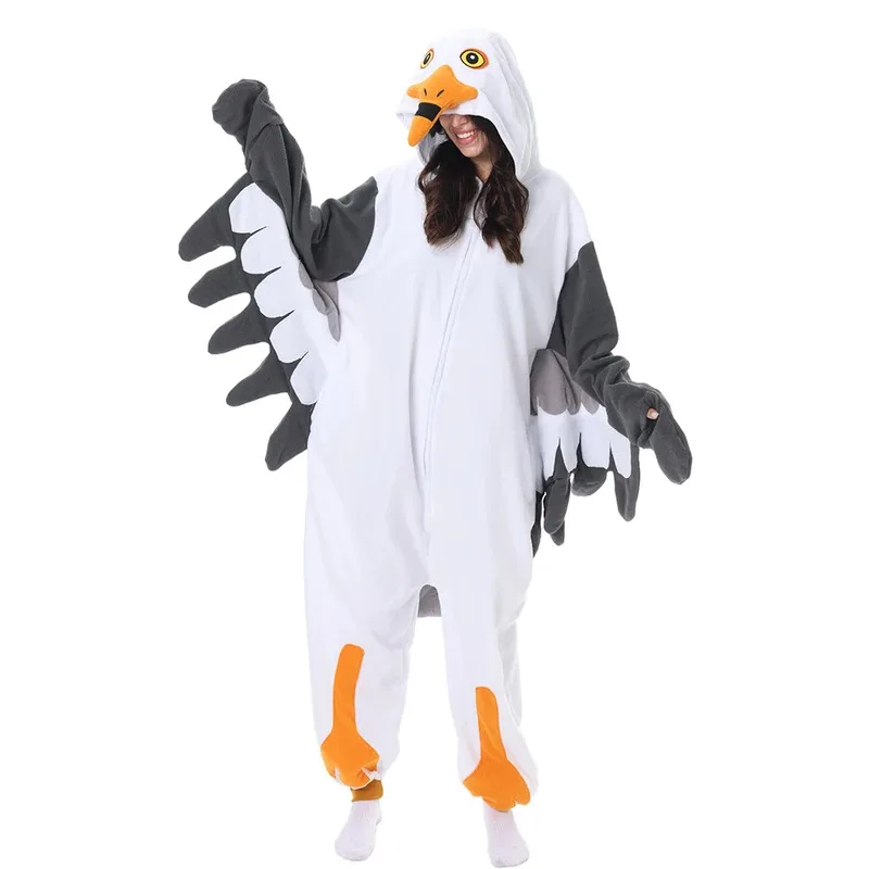 ELEIMOS Halloween Onesie Seagull For Women Men Adult Animal Kigurumis Pyjamas Cartoon Pajama Homewear Cosplay Costume
ELEIMOS Halloween Onesie Seagull For Women Men Adult Animal Kigurumis Pyjamas Cartoon Pajama Homewear Cosplay Costume