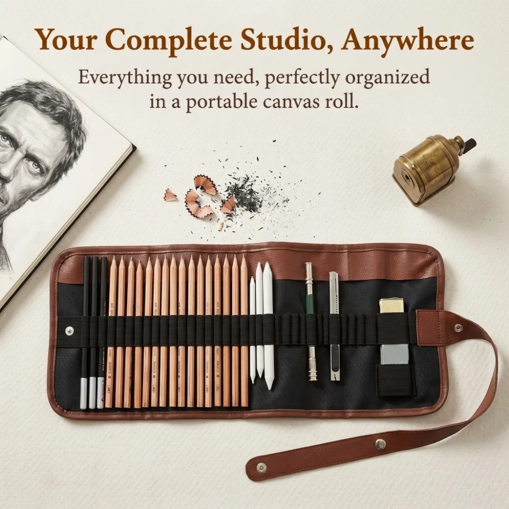29PCS Portable Sketch Pencil Set Smooth Writing Easy To Erase Drawing Pencil Comfortable Grip Easy To Sharpen Painting Pencil
29PCS Portable Sketch Pencil Set Smooth Writing Easy To Erase Drawing Pencil Comfortable Grip Easy To Sharpen Painting Pencil