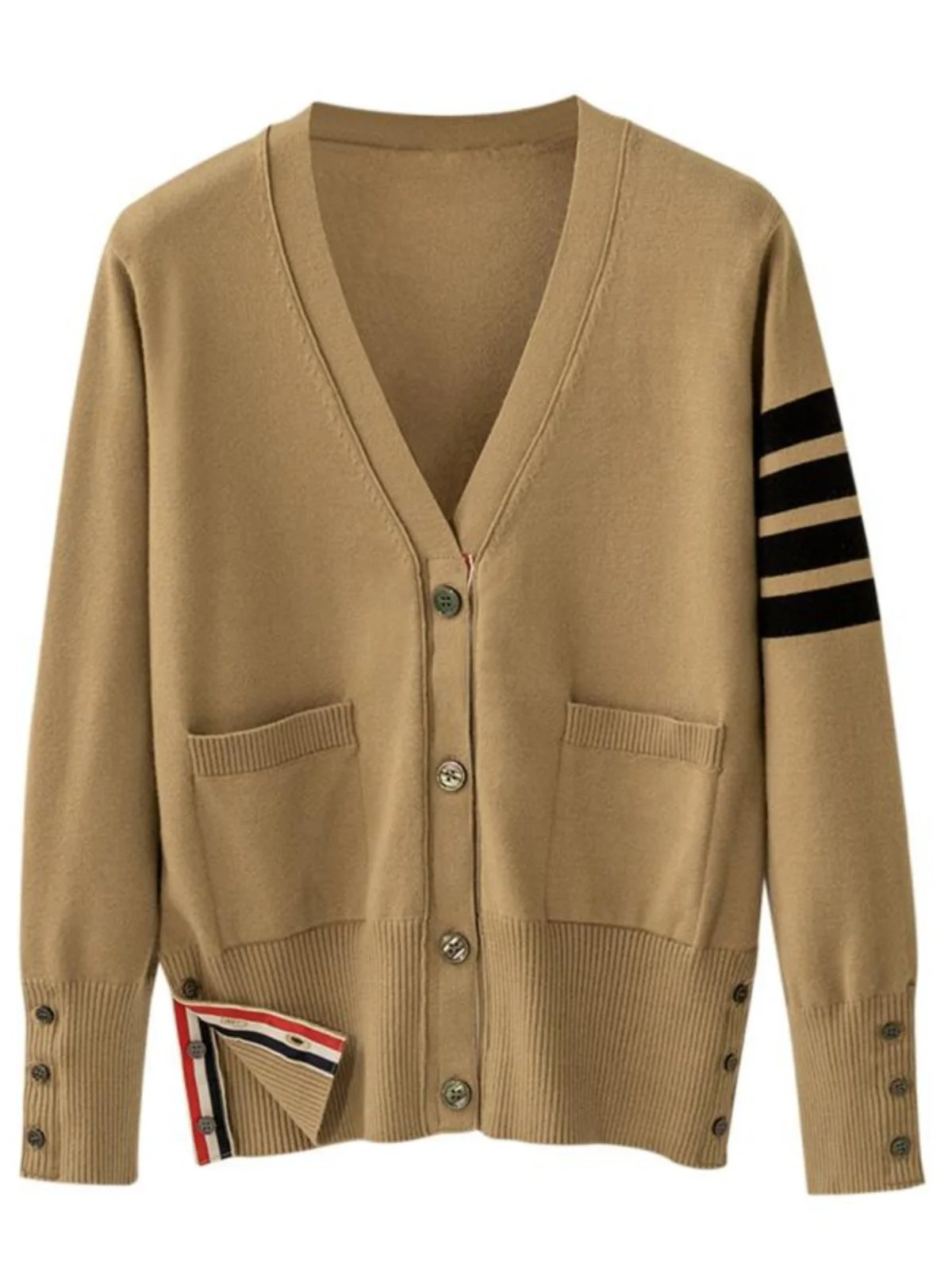 Spring Autumn New Style Color Block Four Stripes Open Cardigan Sweater Women's College Stripe V Neck Short Knitted Jacket Sof...
Spring Autumn New Style Color Block Four Stripes Open Cardigan Sweater Women's College Stripe V Neck Short Knitted Jacket Sof...