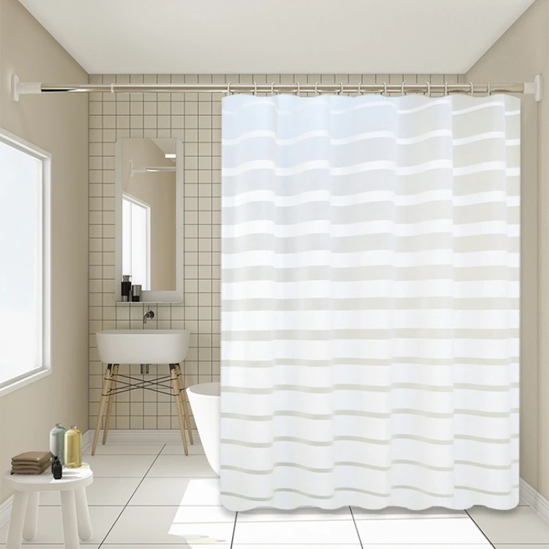 Shower Curtains Irregular Stripe White Curtain for Bathroom Water Resistant Simple Modern Style PEVA Fabric with Hooks 200cm
Shower Curtains Irregular Stripe White Curtain for Bathroom Water Resistant Simple Modern Style PEVA Fabric with Hooks 200cm