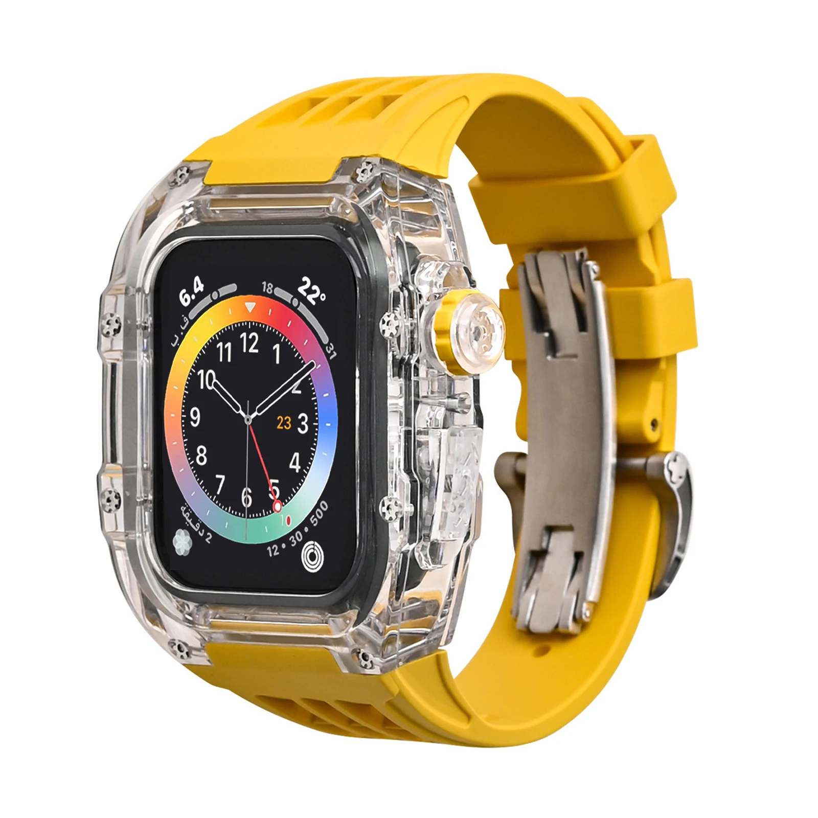 Transparent Case+Strap For Apple Watch 45MM Band Full Cover Bracelet Modification Kit For iWatch Series 8 7 6 5 4 45mm 44mm
Transparent Case+Strap For Apple Watch 45MM Band Full Cover Bracelet Modification Kit For iWatch Series 8 7 6 5 4 45mm 44mm