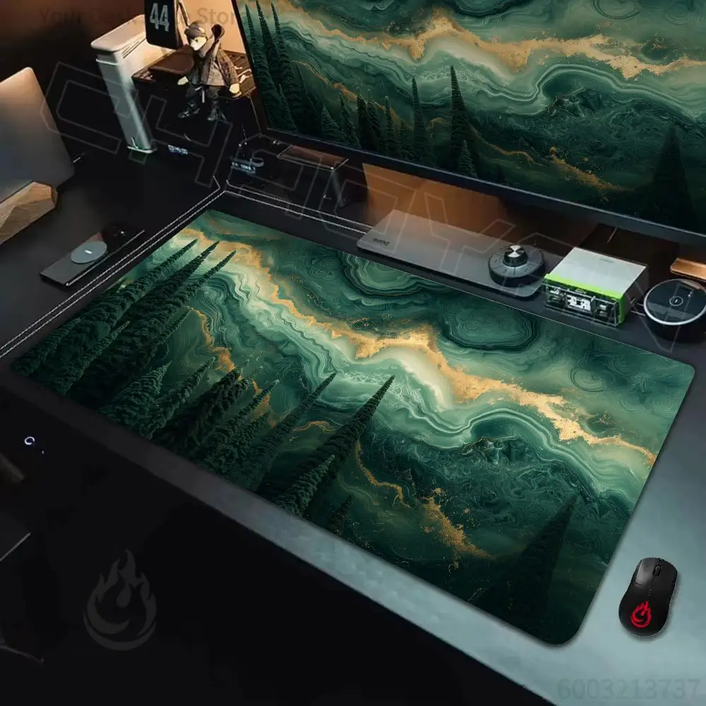 Artistic Texture and Forest Mouse Pad Desk Mat Large Computer Office Carpet xxl mousepad Gamer gaming accessories Keyboard Rug