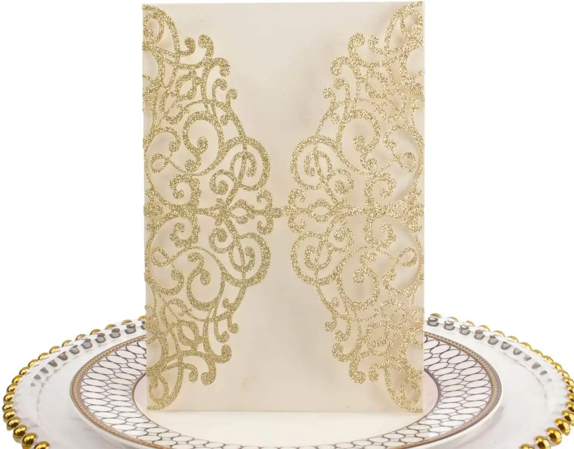 50pcs 5x7 Wedding Invitations Cards Laser Cut Pocket only, No Envelope,No Insert for Wedding Bridal Shower Engagement Invite
50pcs 5x7 Wedding Invitations Cards Laser Cut Pocket only, No Envelope,No Insert for Wedding Bridal Shower Engagement Invite