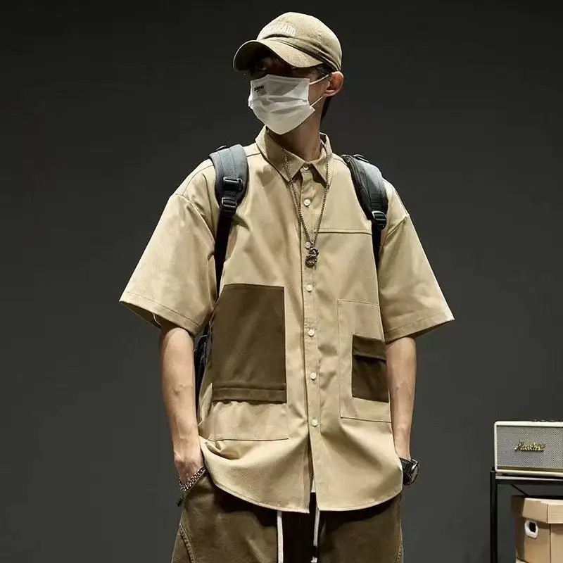 Cool Casual Gradient Denim Shirt Short Sved Jacket Men's Loose Fit Printed Cotton Jeans Material Daily Wear Commute Style
Cool Casual Gradient Denim Shirt Short Sved Jacket Men's Loose Fit Printed Cotton Jeans Material Daily Wear Commute Style