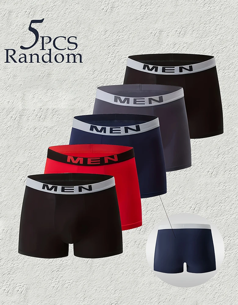 5 Pieces Men's Fashionable Underwear MEN Letter Belt Flat Corner Pants Comfortable Plus Size Men Boxer Shorts Color Panties
5 Pieces Men's Fashionable Underwear MEN Letter Belt Flat Corner Pants Comfortable Plus Size Men Boxer Shorts Color Panties