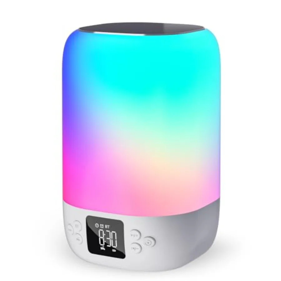 Night Light Bluetooth Speaker Alarm Clock, Sound Machine with White Noise, Touch Bedside Lamp for Bedroom, Dimmable Warm Light,
Night Light Bluetooth Speaker Alarm Clock, Sound Machine with White Noise, Touch Bedside Lamp for Bedroom, Dimmable Warm Light,