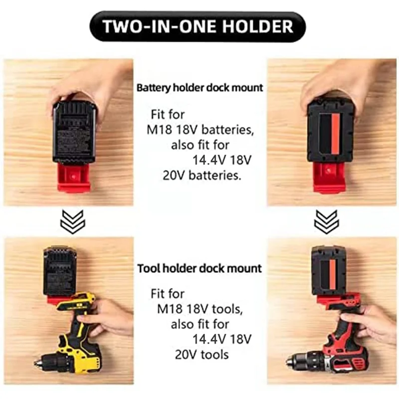 A74E-5-Piece Wall Dock For Power Tool And Battery Storage - Suitable For Dewalt14.4V-20V And For Milwaukee 18V Batteries
A74E-5-Piece Wall Dock For Power Tool And Battery Storage - Suitable For Dewalt14.4V-20V And For Milwaukee 18V Batteries