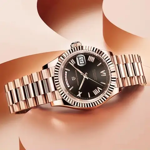PAGANI DESIGN New Week Calendar Type Watch Japan Movt Waterproof Mechanical Man Watch 316L All Steel Luxury Luminous Men Watch