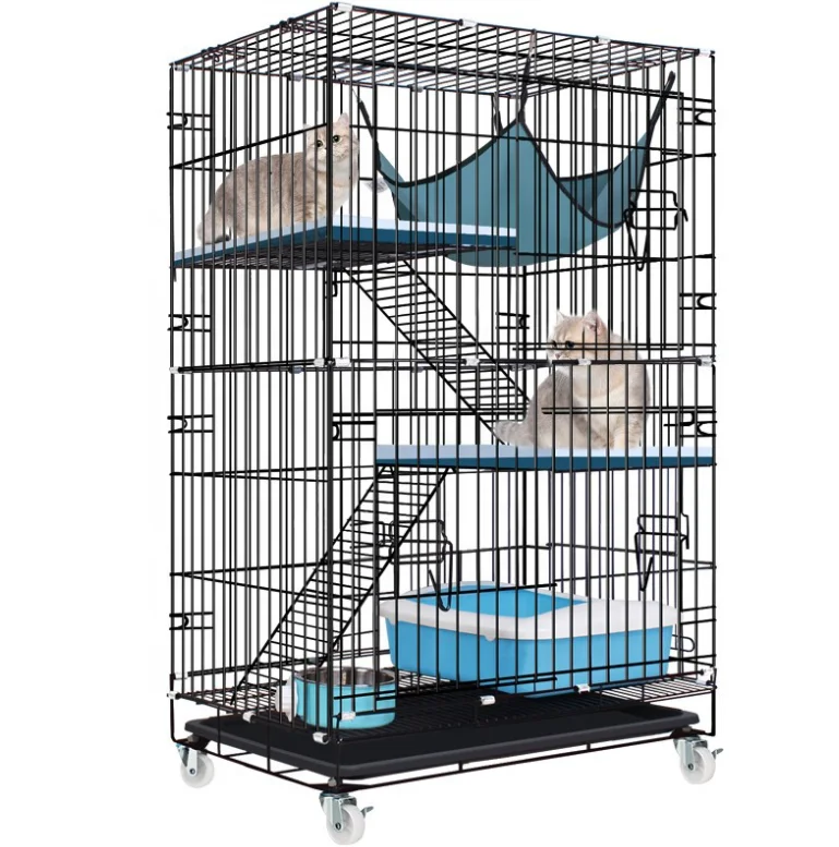 2/3/4 Layer Large Kennel Cat Cage Collapsible Metal Cage 360 Rotating Casters Cat Breeding Cages
2/3/4 Layer Large Kennel Cat Cage Collapsible Metal Cage 360 Rotating Casters Cat Breeding Cages
