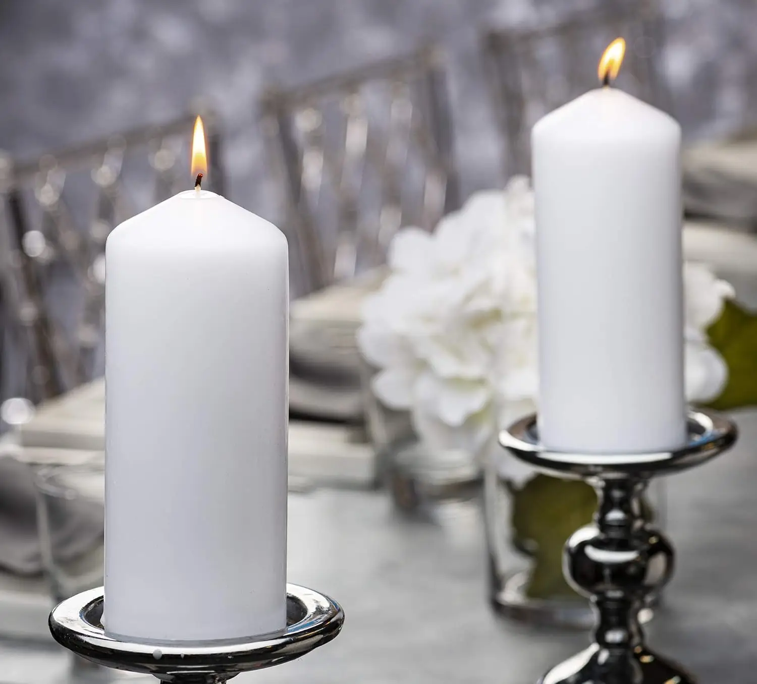 12 White Pillar Candles - 2.7 x 6.7 Inches Unscented Candle Set - 62 Hours - Dripless & Smokeless Clean Burning Dinner Candles
12 White Pillar Candles - 2.7 x 6.7 Inches Unscented Candle Set - 62 Hours - Dripless & Smokeless Clean Burning Dinner Candles