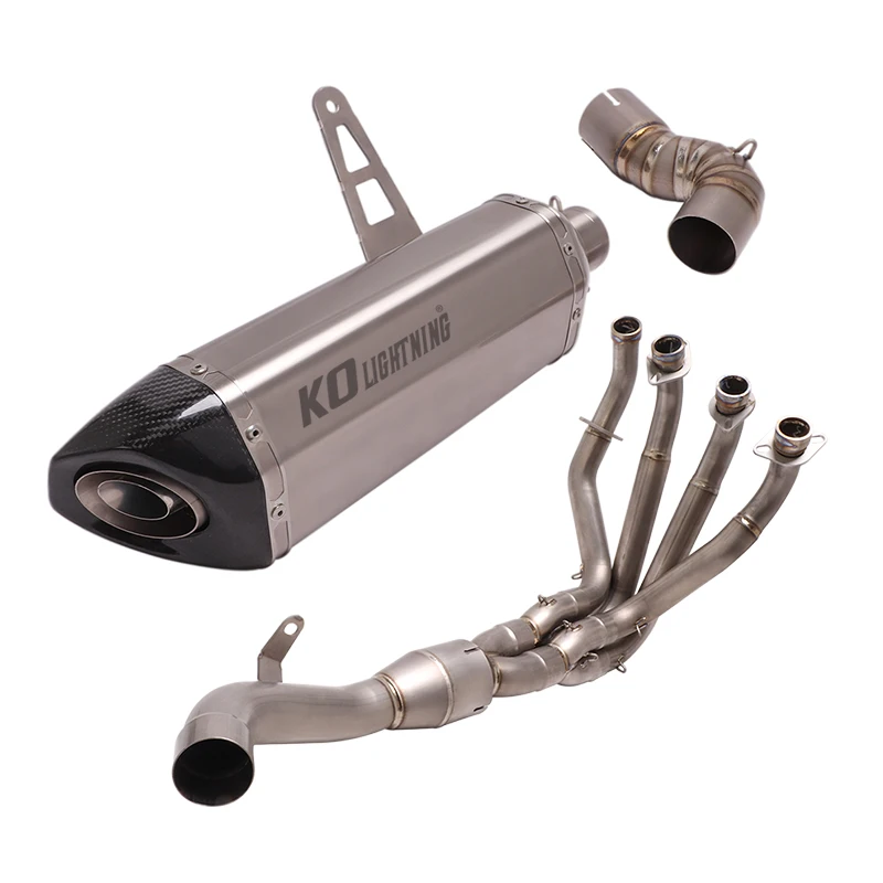 Motorcycle Full Exhaust System Titanium Alloy Front Link Pipe Mid Muffler Tail For Kawasaki Z1000SX Ninja1000sx 2020 2021 2022
Motorcycle Full Exhaust System Titanium Alloy Front Link Pipe Mid Muffler Tail For Kawasaki Z1000SX Ninja1000sx 2020 2021 2022