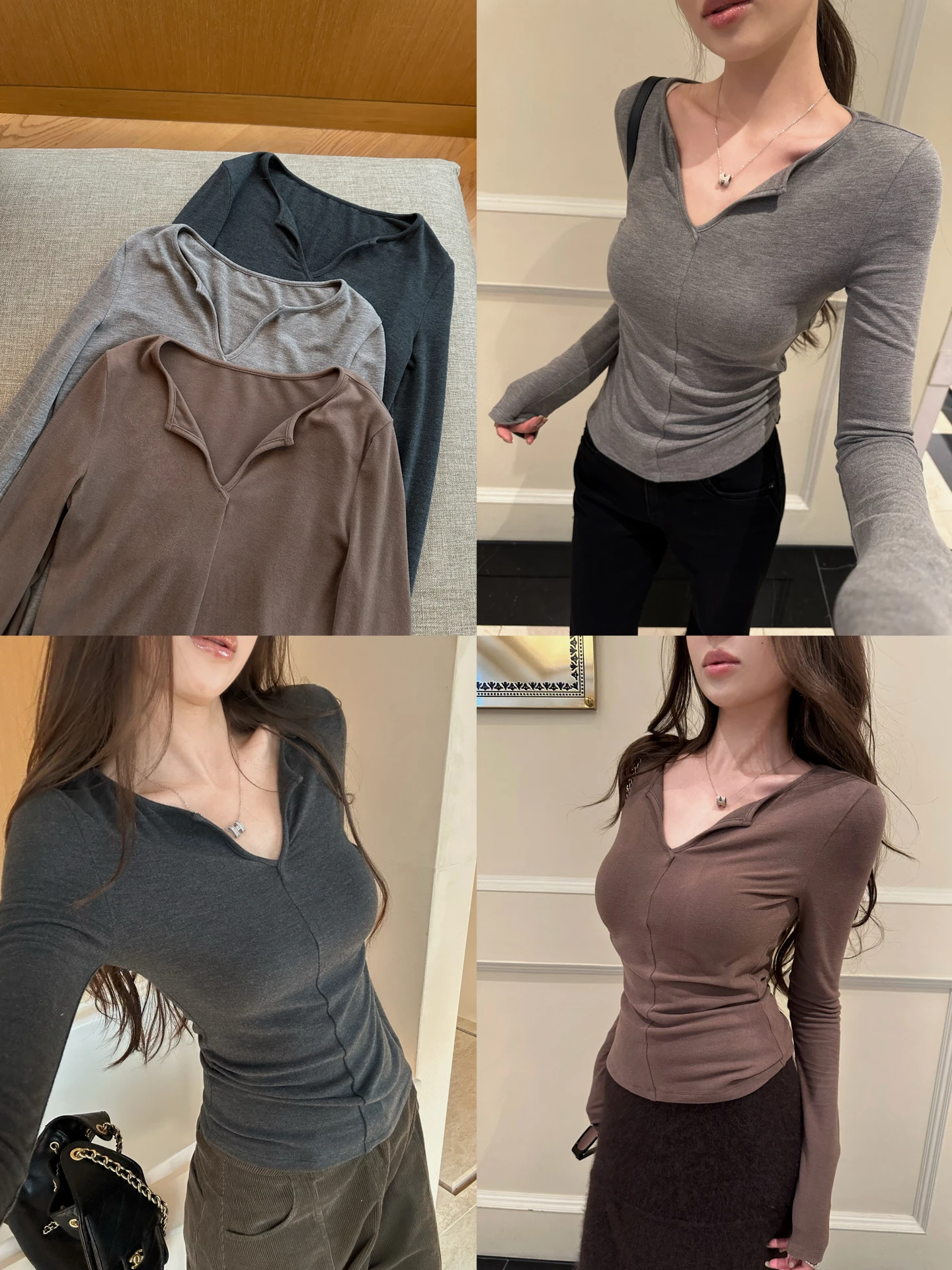 NanaByNana Women's Long Sve V-Ne Brued T-irt Vest Winter Inner Wear Comfortable Fit Faionable Commute Sle Tee
NanaByNana Women's Long Sve V-Ne Brued T-irt Vest Winter Inner Wear Comfortable Fit Faionable Commute Sle Tee