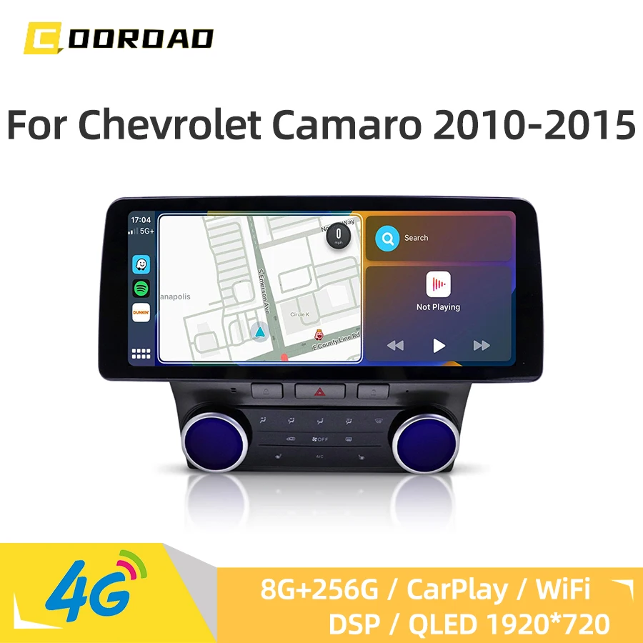 QLED CarPlay Android 14.0 GPS Navigation 4G WiFi Bluetooth Stereo DSP Multimedia Player Car Radio For Chevrolet Camaro 2010-2015
QLED CarPlay Android 14.0 GPS Navigation 4G WiFi Bluetooth Stereo DSP Multimedia Player Car Radio For Chevrolet Camaro 2010-2015