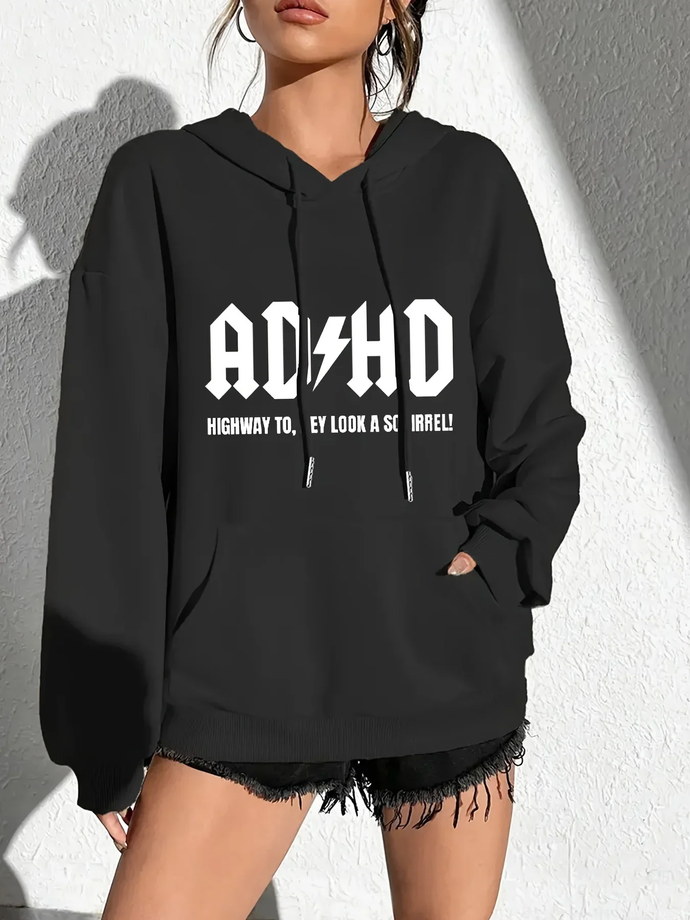 Letter Printed Kangaroo Pocket Hooded Sweatshirt Casual Long Sleeve Drawstring Hoodies Sweatshirts Women's Plus Size Clothing
Letter Printed Kangaroo Pocket Hooded Sweatshirt Casual Long Sleeve Drawstring Hoodies Sweatshirts Women's Plus Size Clothing