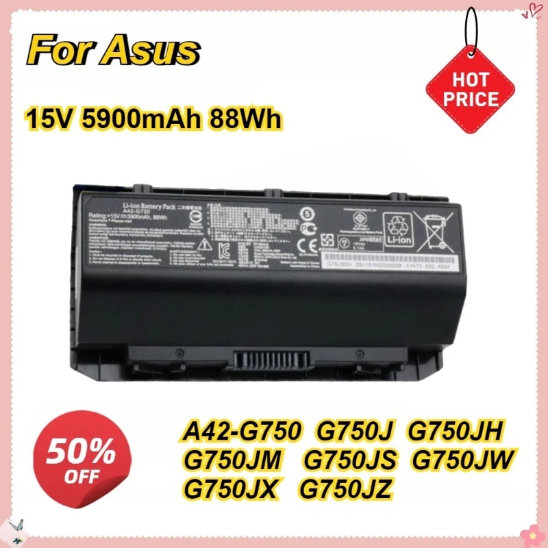 Новый аккумулятор для ноутбука ASUS A42-G750 G750J G750JH G750JM G750JS G750JW G750JX G750JZ, сменный аккумулятор 15 В 5900 мАч
Новый аккумулятор для ноутбука ASUS A42-G750 G750J G750JH G750JM G750JS G750JW G750JX G750JZ, сменный аккумулятор 15 В 5900 мАч