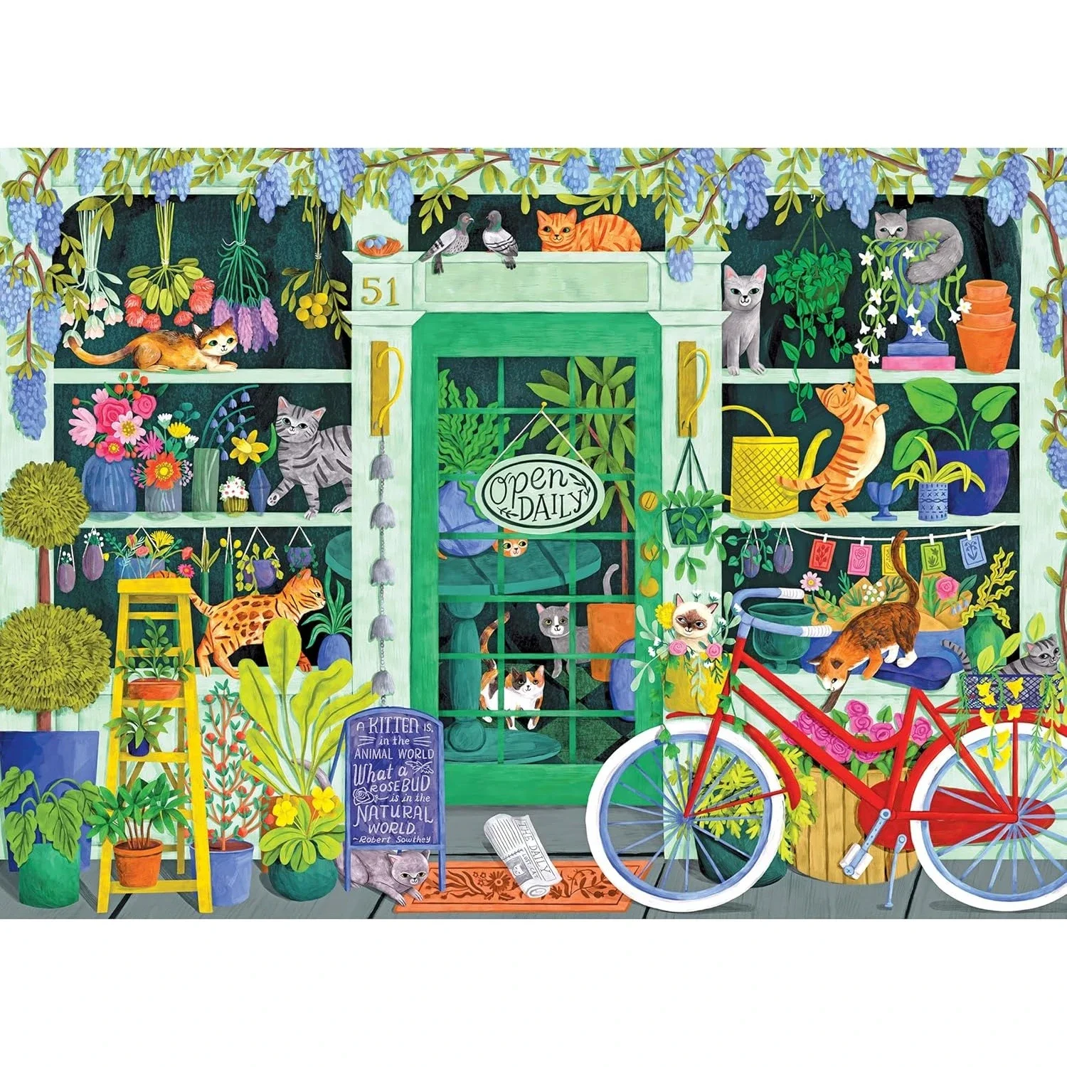 Зеленый пейзаж, кошка, цветы, 300 шт., 500 шт., 1000 шт., головоломка для взрослых, домашняя стена, спальня, магазин, искусство, декор для ресторана, игра-головоломка
Зеленый пейзаж, кошка, цветы, 300 шт., 500 шт., 1000 шт., головоломка для взрослых, домашняя стена, спальня, магазин, искусство, декор для ресторана, игра-головоломка