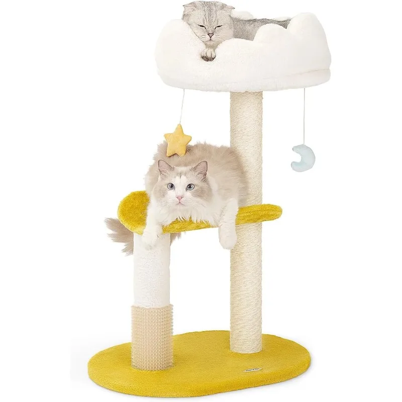 Cloud Cat Tree, 31.5in Multi-Level Indoor Cat Tower with Scratching Posts, Viewing Perch, Removable
Cloud Cat Tree, 31.5in Multi-Level Indoor Cat Tower with Scratching Posts, Viewing Perch, Removable