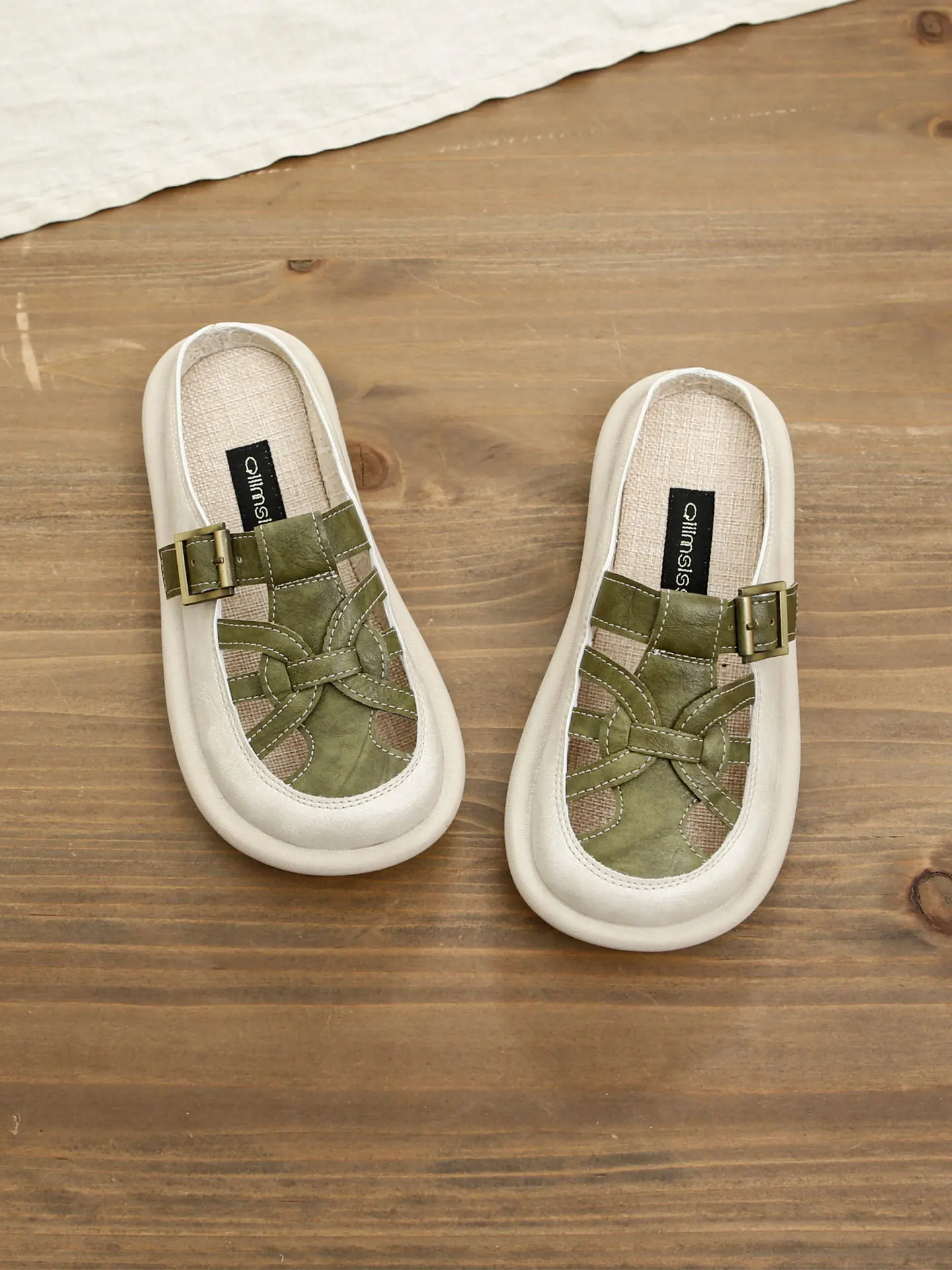 Retro Artistic Woven Slip-On Sandals Women's Flat Heel No Back Hollow out Summer Big Head Slippers Breathable round Toe Glue ...
Retro Artistic Woven Slip-On Sandals Women's Flat Heel No Back Hollow out Summer Big Head Slippers Breathable round Toe Glue ...