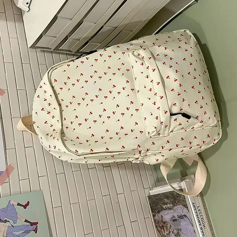 Women Cute Student School Bag Large Capacity Soft Laptop Rucksack Sweet Cherry Flower Print Bookbag Outdoor Travel Trip Backpack
Women Cute Student School Bag Large Capacity Soft Laptop Rucksack Sweet Cherry Flower Print Bookbag Outdoor Travel Trip Backpack