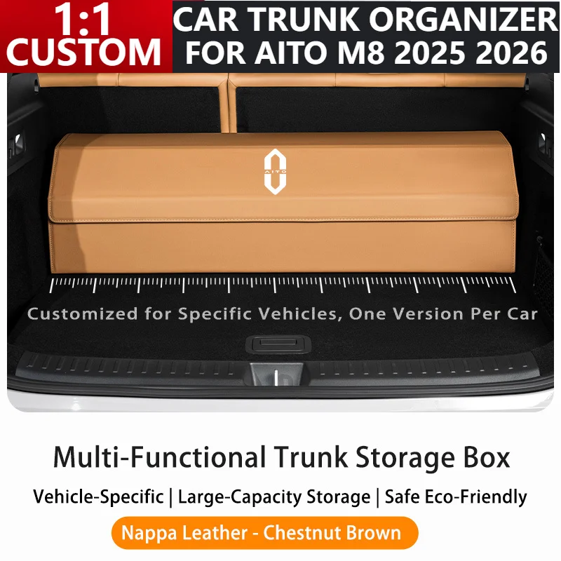 Custom Car Trunk Organizer Box For AITO M8 SERES 8 2025 2026 Leather Large Capacity Auto Multiuse Storage Bag Folding
Custom Car Trunk Organizer Box For AITO M8 SERES 8 2025 2026 Leather Large Capacity Auto Multiuse Storage Bag Folding