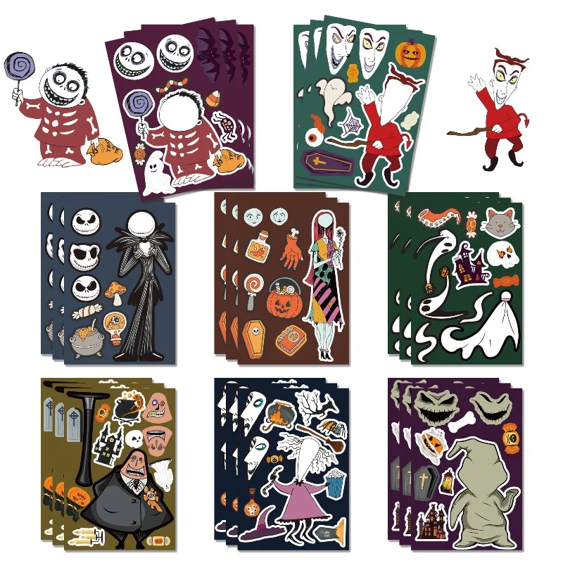 The Nightmare Before Christmas Stickers Jack Horror Face Changing Laptop Car Window Luggage Decal DIY Decoration Child 16 Sheets
The Nightmare Before Christmas Stickers Jack Horror Face Changing Laptop Car Window Luggage Decal DIY Decoration Child 16 Sheets