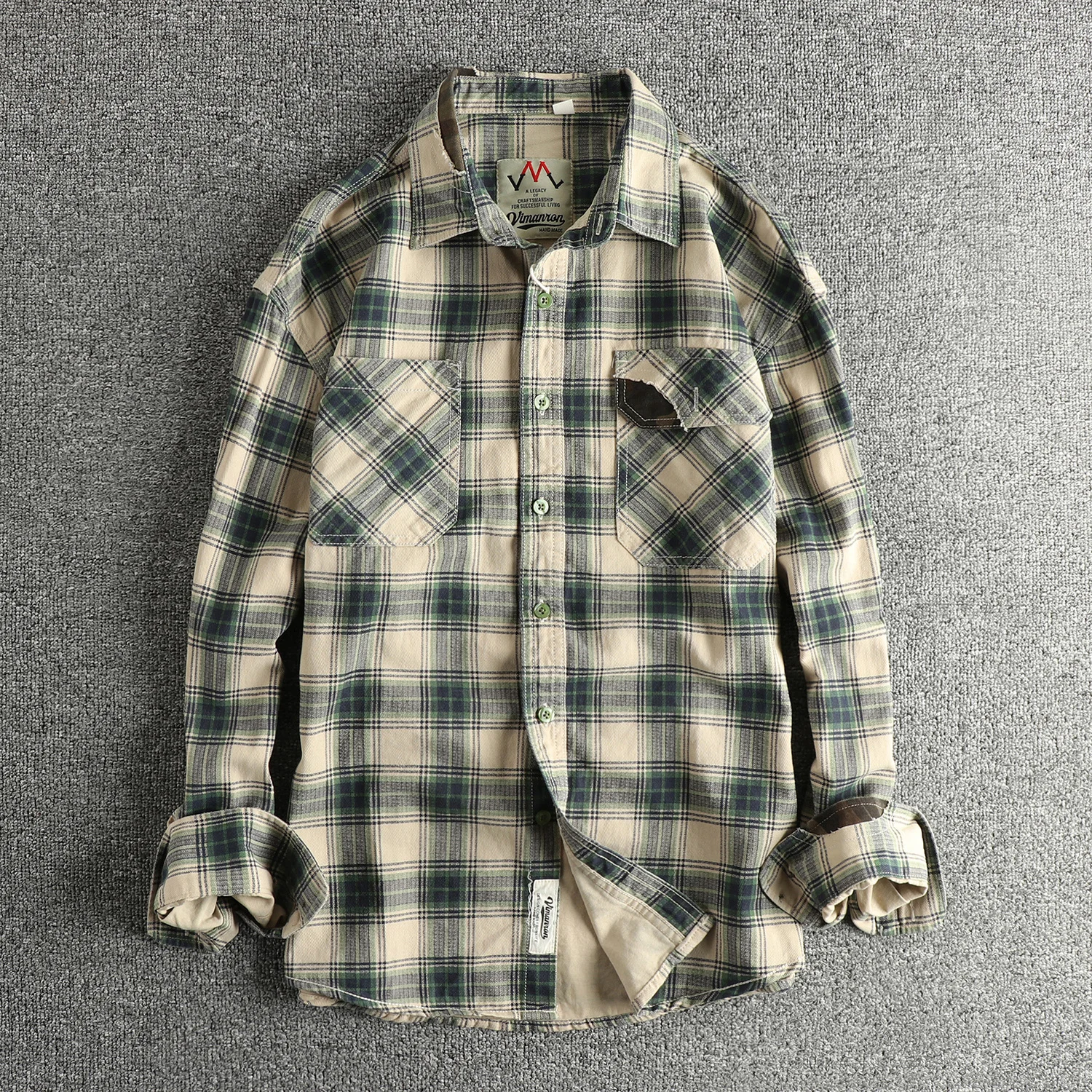 Retro temperament full-cotton woven long-sleeved shirt men's patch craft design spring and autumn versatile shirt jacket
Retro temperament full-cotton woven long-sleeved shirt men's patch craft design spring and autumn versatile shirt jacket