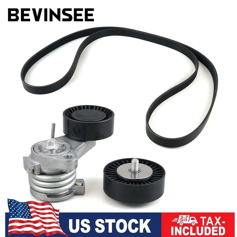 BEVINSEE Drive Belt Pulley Tensioner Kit For BMW N52 E90 E91 E92 E93 E60 X3 E83 X1 E84 X5 E70 325i 328i 525i 125i 2.5i 3.0i
BEVINSEE Drive Belt Pulley Tensioner Kit For BMW N52 E90 E91 E92 E93 E60 X3 E83 X1 E84 X5 E70 325i 328i 525i 125i 2.5i 3.0i