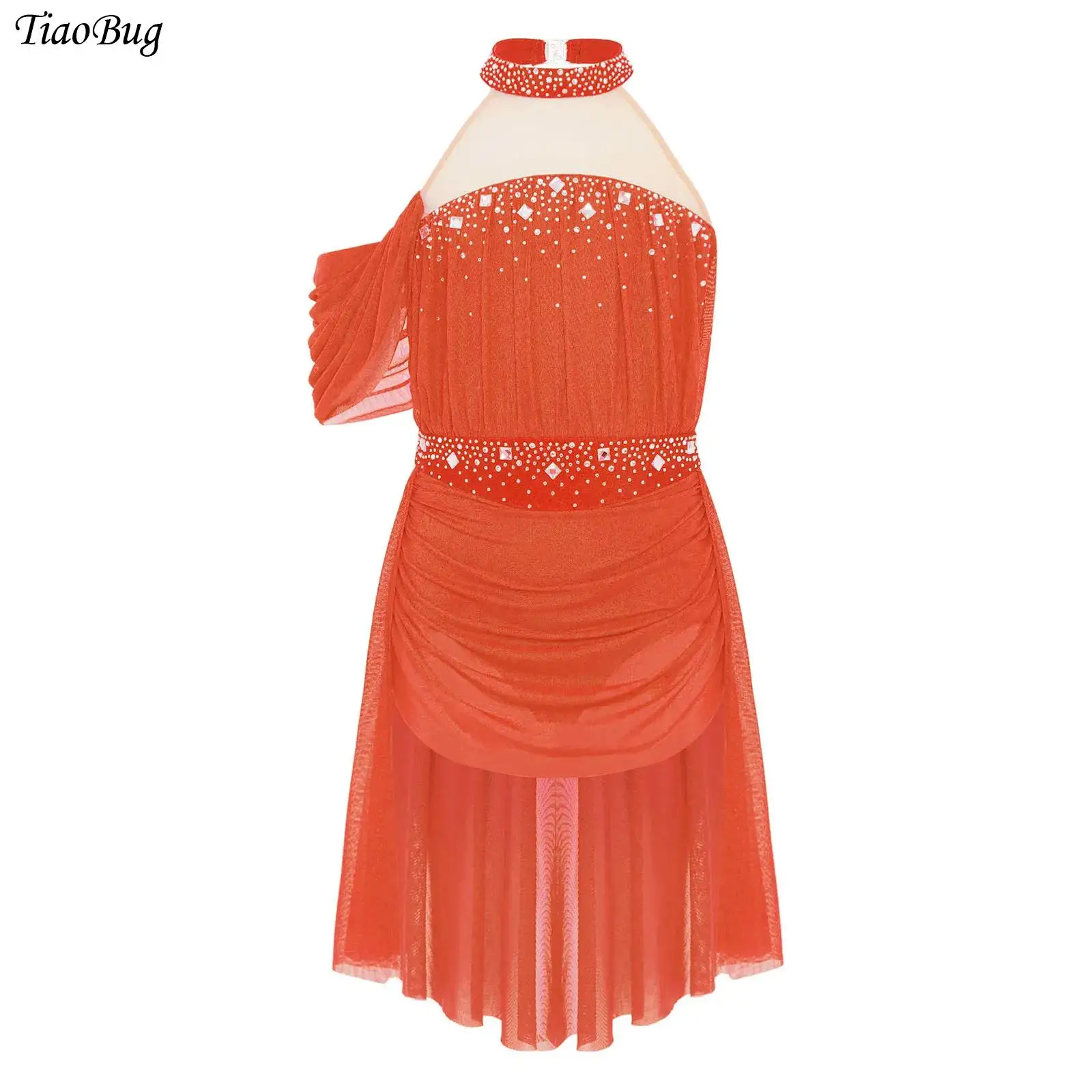 Girls Lyrical Dance Dress Modern Contemporary Dance Costume Halter Backless Rhinestones Ballet Gymnastics Skating Leotard Dress
Girls Lyrical Dance Dress Modern Contemporary Dance Costume Halter Backless Rhinestones Ballet Gymnastics Skating Leotard Dress