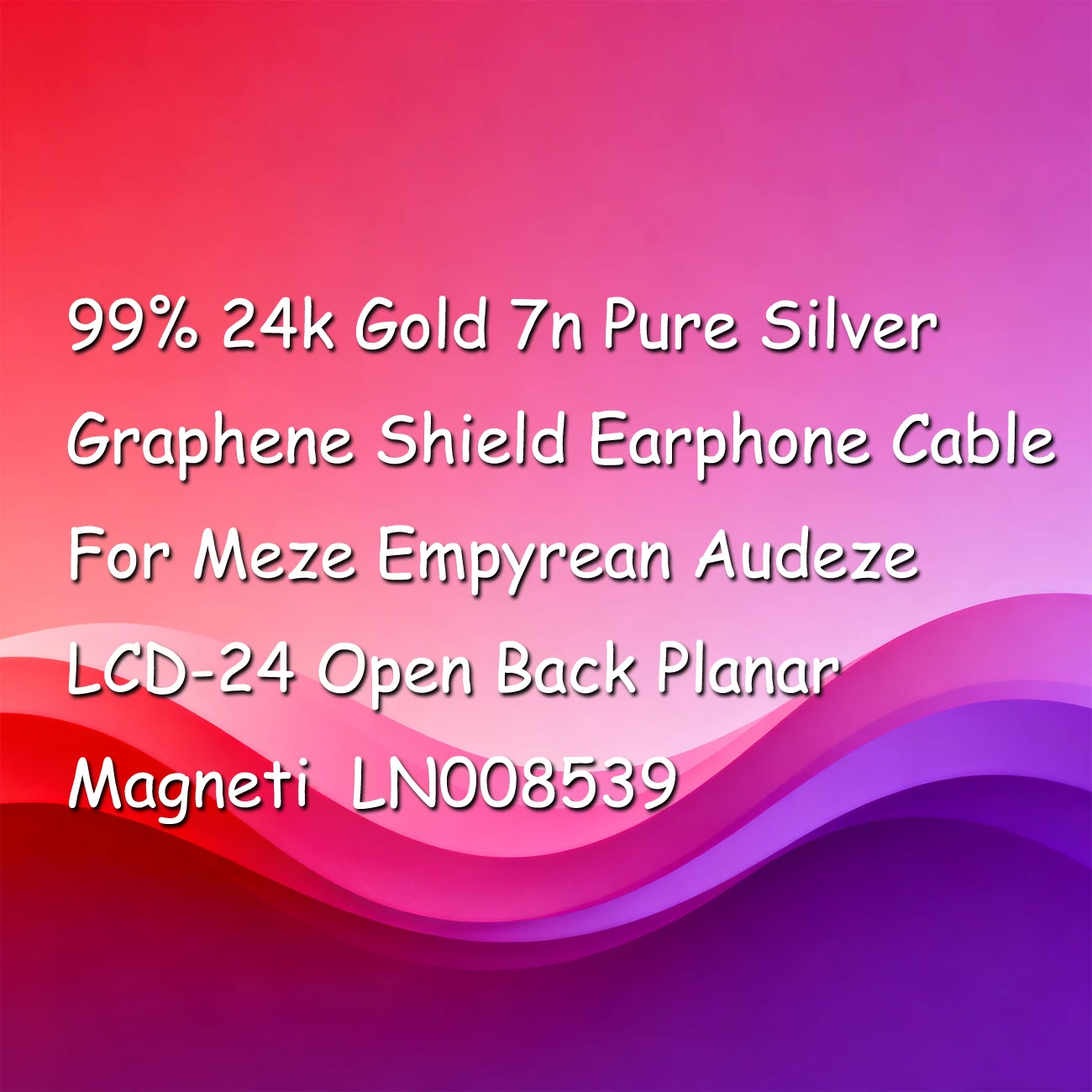 99% 24k Gold 7n Pure Silver Graphene Shield Earphone Cable For Meze Empyrean Audeze LCD-24 Open Back Planar Magneti LN008539
99% 24k Gold 7n Pure Silver Graphene Shield Earphone Cable For Meze Empyrean Audeze LCD-24 Open Back Planar Magneti LN008539