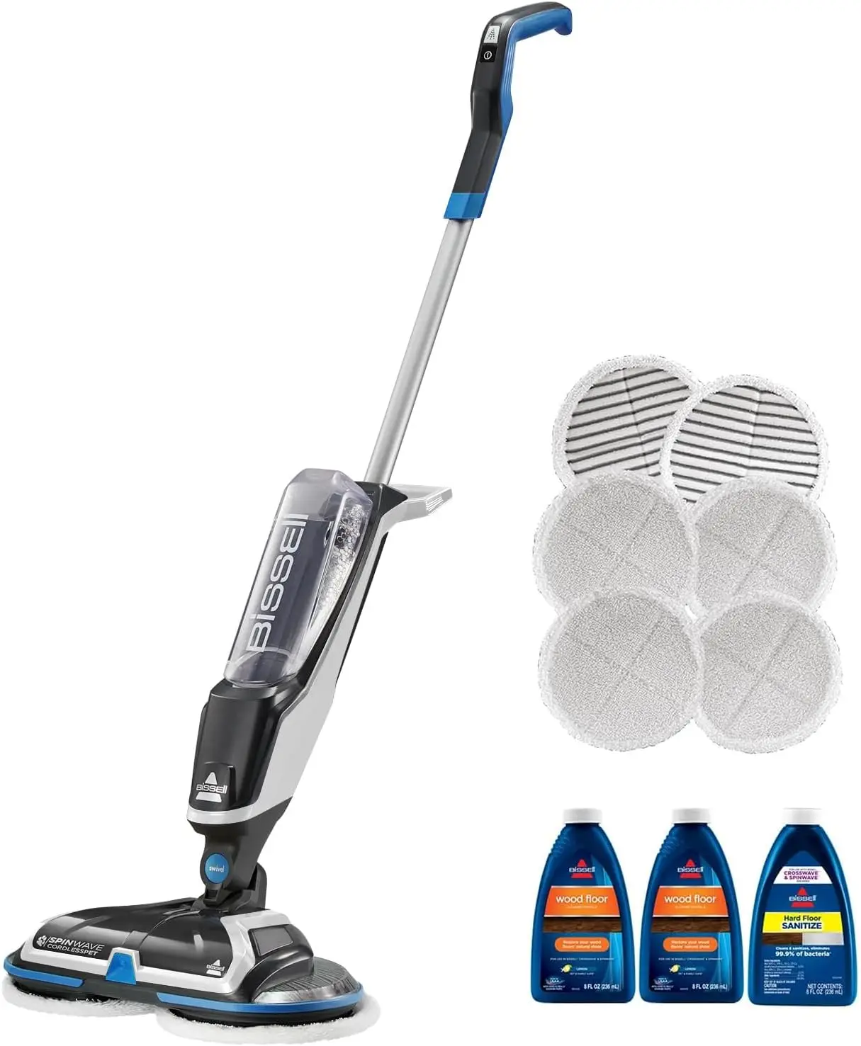 Spinwave Cordless Hard Floor Expert Spin Mop Cleaner 18V with washable mop pads for sealed hard floors
Spinwave Cordless Hard Floor Expert Spin Mop Cleaner 18V with washable mop pads for sealed hard floors