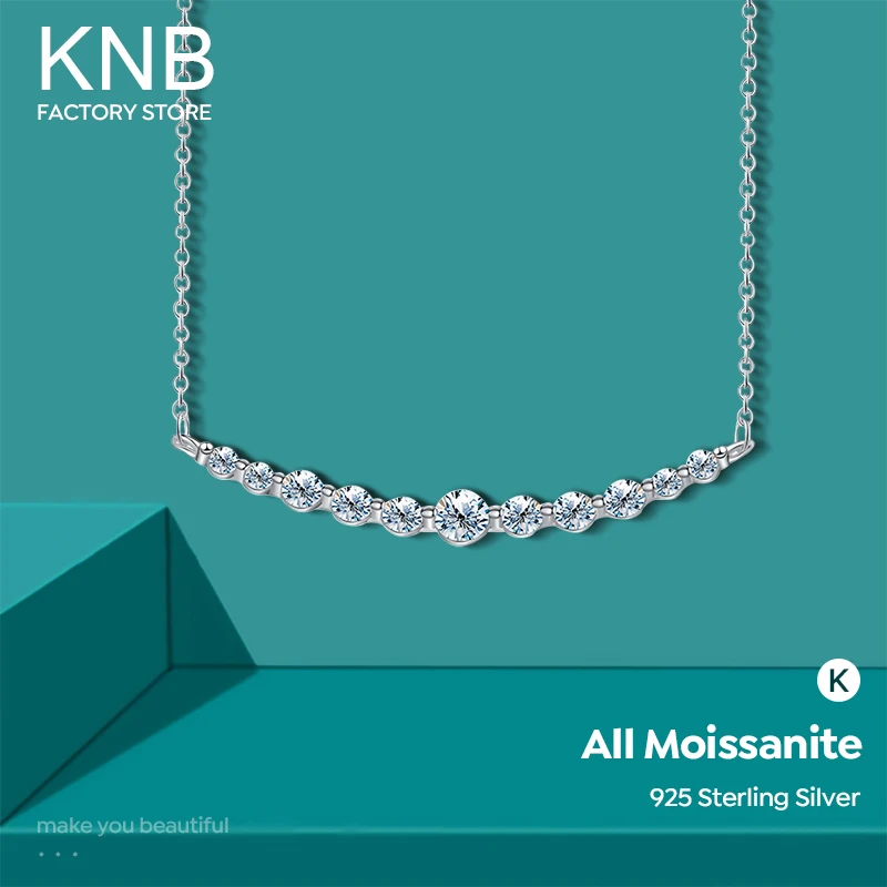 KNB Luxury Moissanite Diamond Wedding Smile Necklace for Woman Gift 925 Sterling Silver Chain Plated 18k White Gold Fine Jewely
KNB Luxury Moissanite Diamond Wedding Smile Necklace for Woman Gift 925 Sterling Silver Chain Plated 18k White Gold Fine Jewely