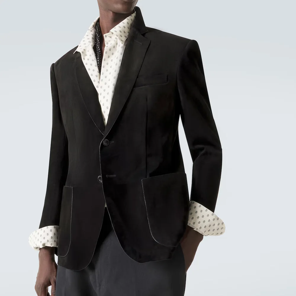 Faux Suede Fabric Urban Blazers Notch Lapels Casual Suit Jackets Men's Jacket Men's Social Coat Man Jackets High Quality Fashion
Faux Suede Fabric Urban Blazers Notch Lapels Casual Suit Jackets Men's Jacket Men's Social Coat Man Jackets High Quality Fashion