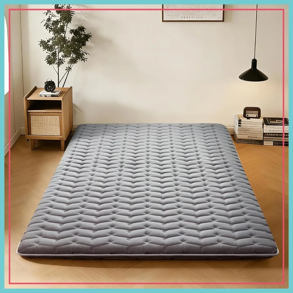 3.2" Queen Size Floor Mattress, High Density Foam, Foldable Tatami Mat for Adults & Kids, Gray
3.2" Queen Size Floor Mattress, High Density Foam, Foldable Tatami Mat for Adults & Kids, Gray