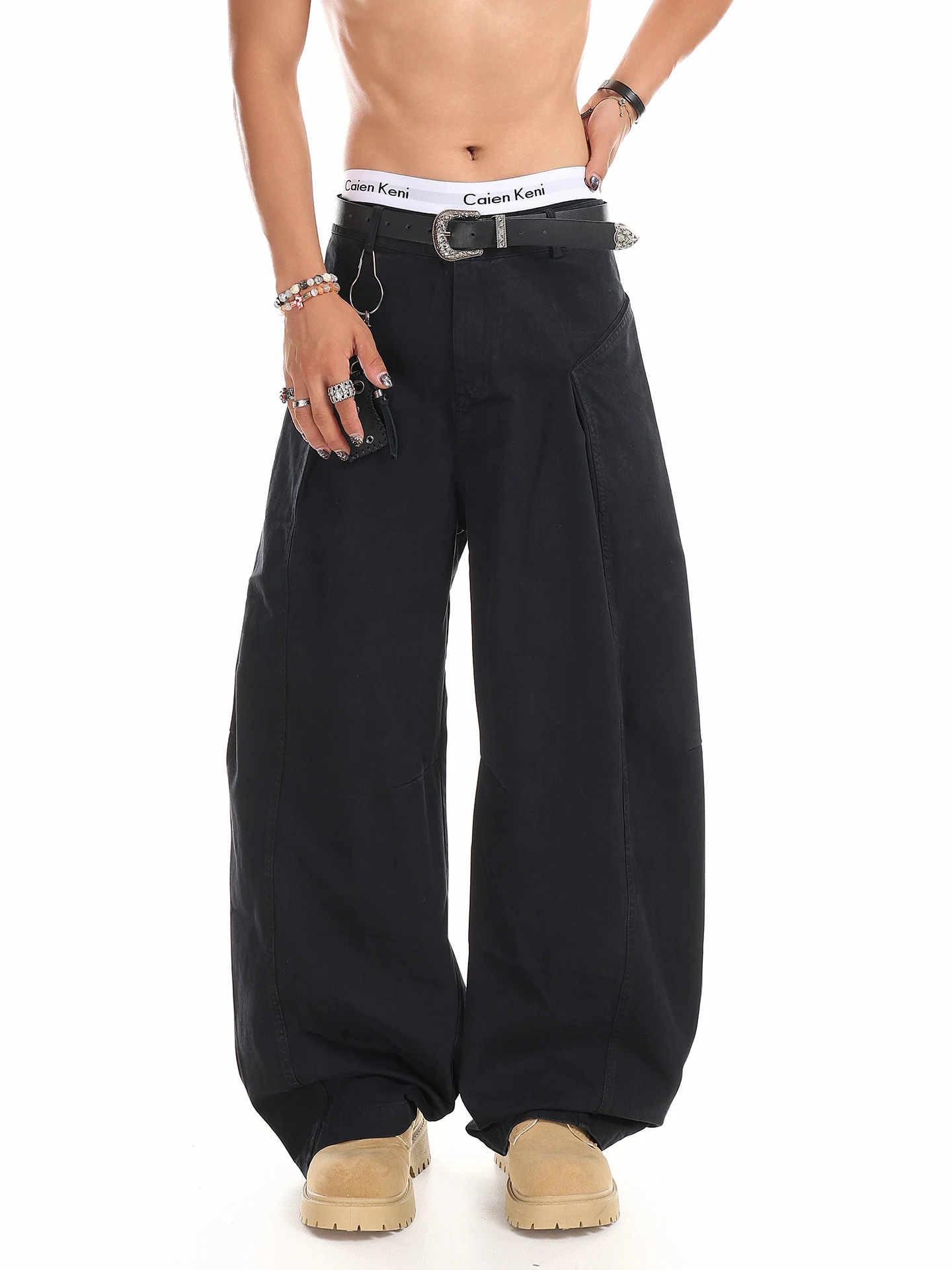 Trendy High Street Deconstructed Design Men's Casual Pants Loose Wide Leg Spring 2026 Fashionable Straight Leg Trousers
Trendy High Street Deconstructed Design Men's Casual Pants Loose Wide Leg Spring 2026 Fashionable Straight Leg Trousers