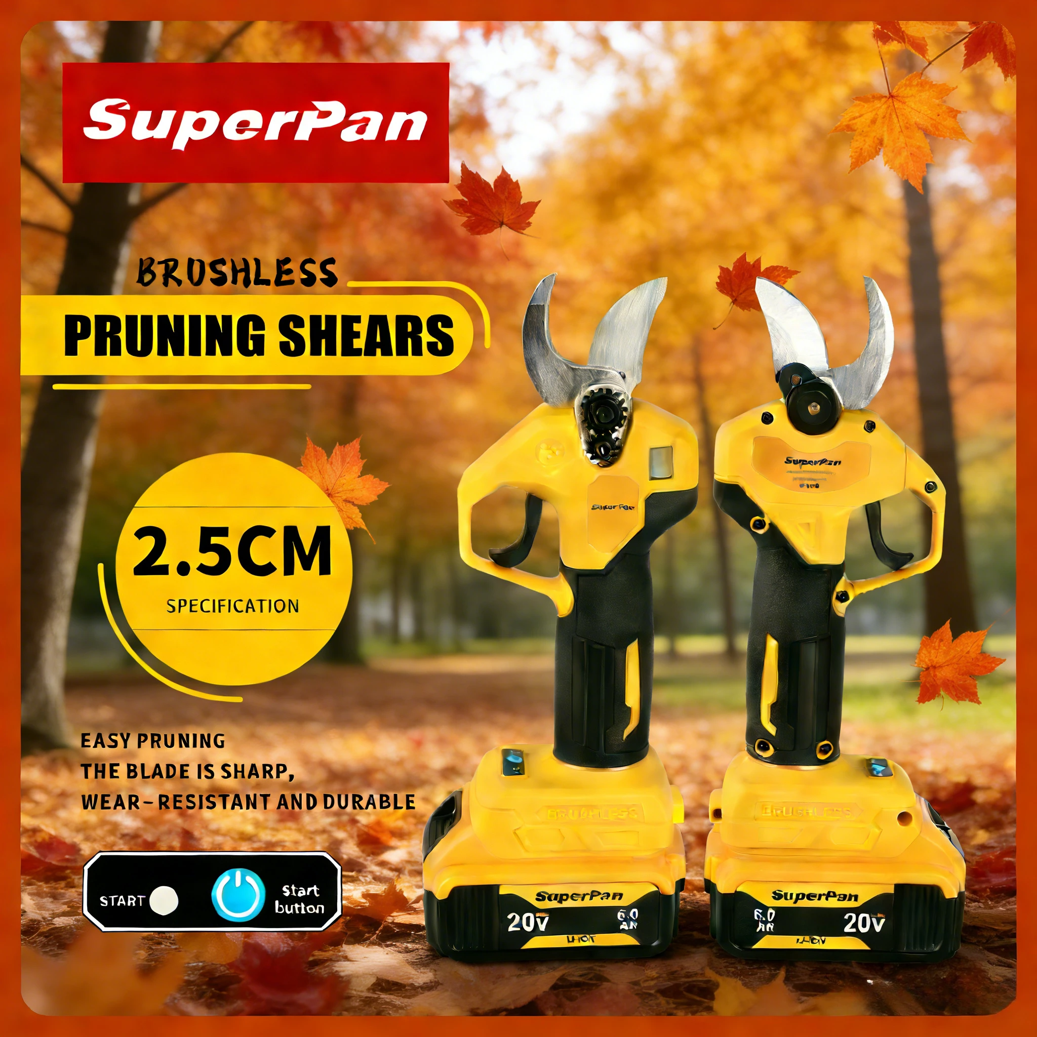 SuperPan Electric Pruning Scissors herramientas SK5 Steel, 120 Times/Min for Flower Tree Pruning for dewalt 20V battery pin
SuperPan Electric Pruning Scissors herramientas SK5 Steel, 120 Times/Min for Flower Tree Pruning for dewalt 20V battery pin