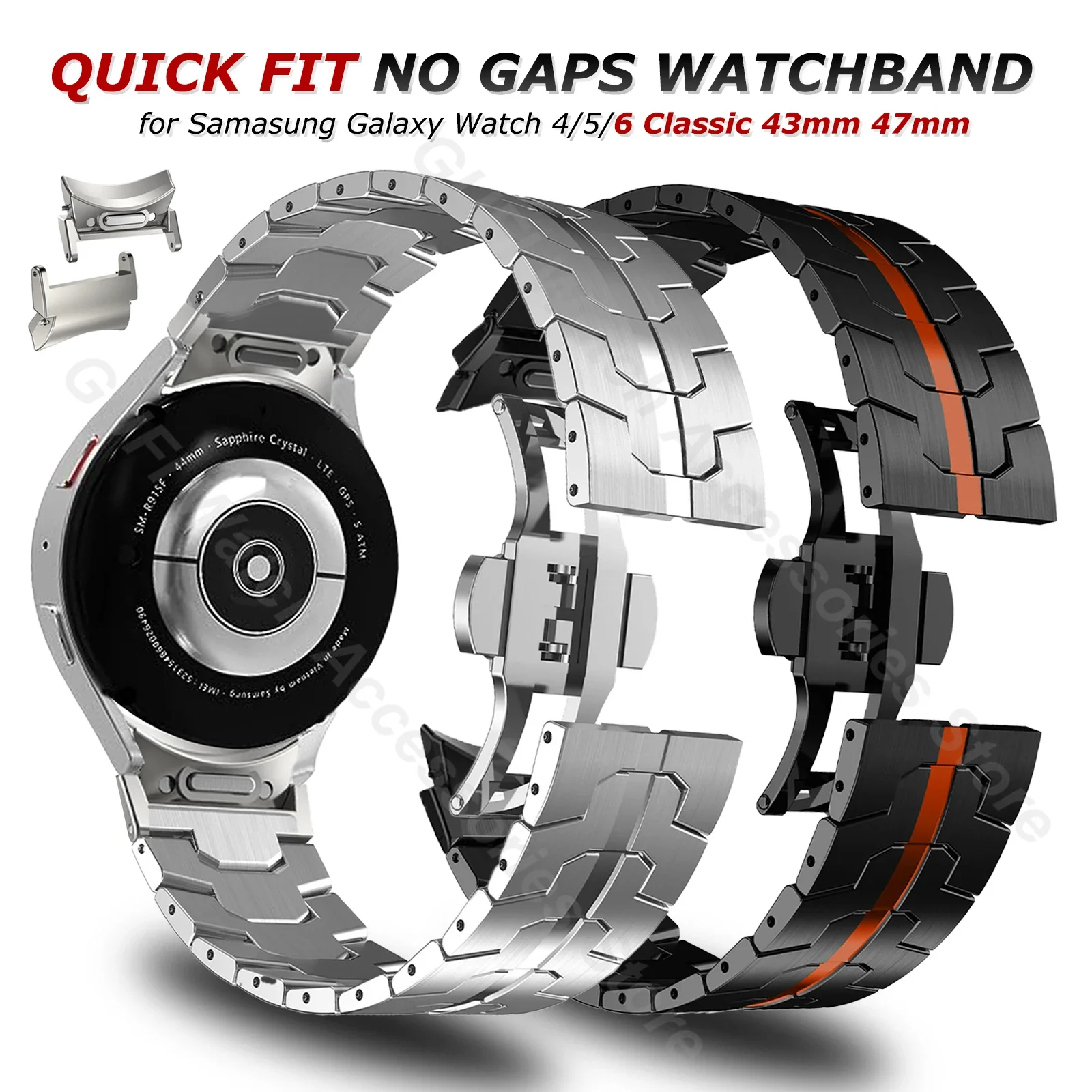 Stainless Steel No Gaps Men Strap for Samsung Galaxy Watch 7 6 classic 47 43mm 4 42 46mm 5 pro 45mm Business Band 40 44mm Correa
Stainless Steel No Gaps Men Strap for Samsung Galaxy Watch 7 6 classic 47 43mm 4 42 46mm 5 pro 45mm Business Band 40 44mm Correa